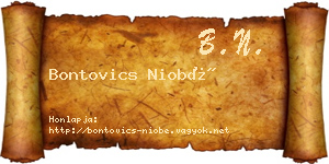 Bontovics Niobé névjegykártya